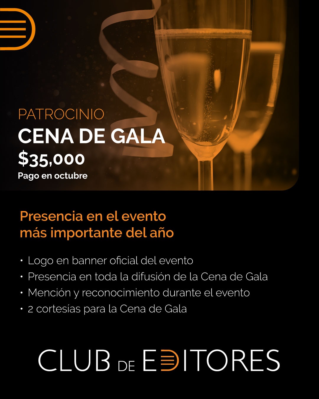 Patrocinio Cena de Gala — $35,000